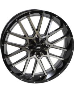 ITP Hurricane 20x6.5 / 4x137 BP / 4+2.5 Offset Gloss Black w/ Milled Edges Wheel