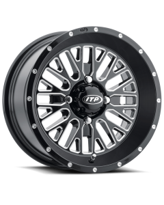 ITP Momentum 20x6.5 / 4x137 BP / 10mm Offset Black w/ Milled Accents Wheel